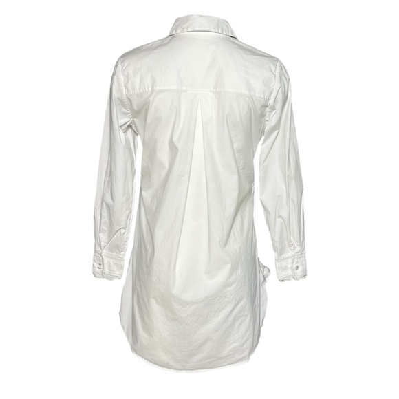 Anne Fontaine Louane White Long Sleeve Blouse 1/2 Zip Womens Top Size 40, US 6-8 - Picture 5 of 11